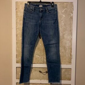 MOTHER Women's Blue Ankle & Cropped Jeans
